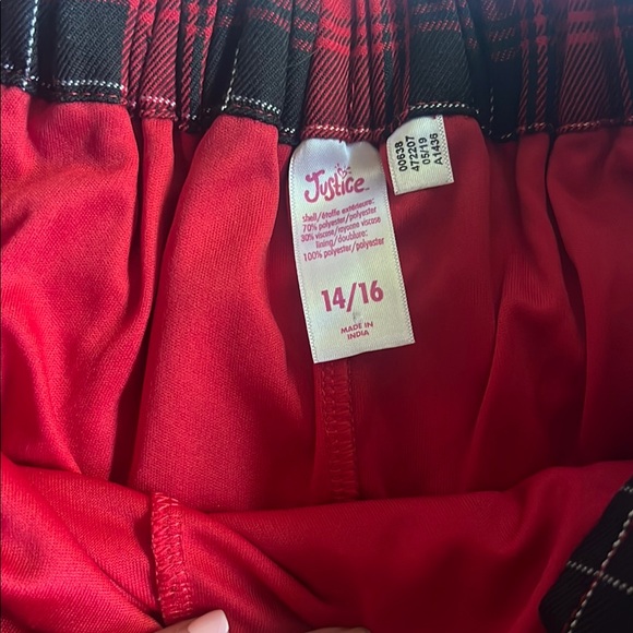 Justice Red and Black Pleated Skater Mini Skirt - Picture 4 of 4
